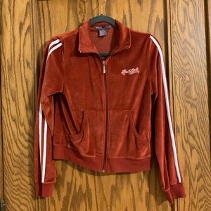 Plush velour Y2K track jacket